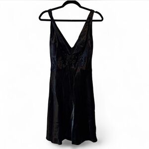Black Satin Dress lingerie style